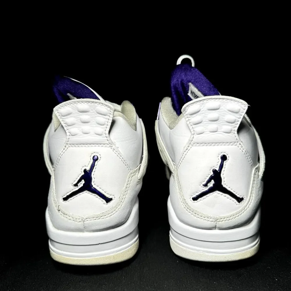 Size 9 - Nike Air Jordan 4 Retro Purple Metallic Men's Shoes